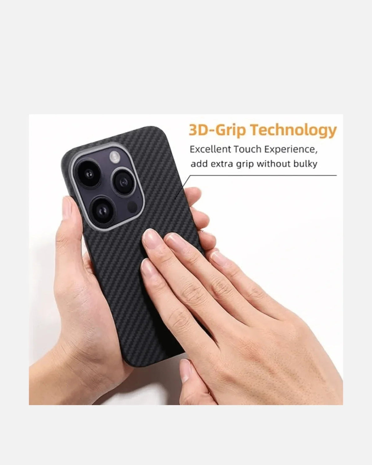 MagSafe Compatible Ultra-Thin Aramid Fiber iPhone Case with Metal Camera Frame for iPhone