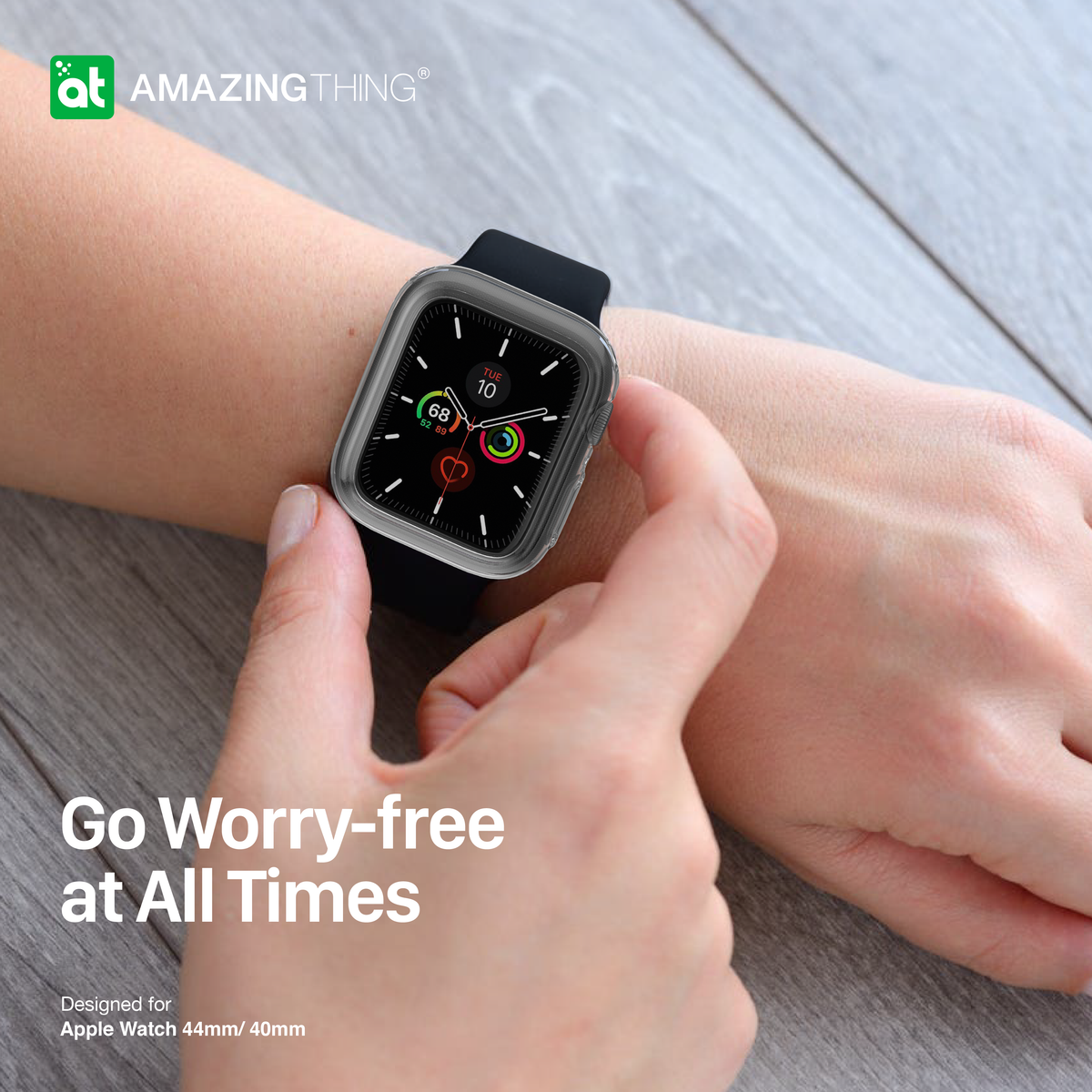 Anti-Microbial OUTRE Drop-proof Case with Screen Protector for Apple Watch 6/5/4/SE