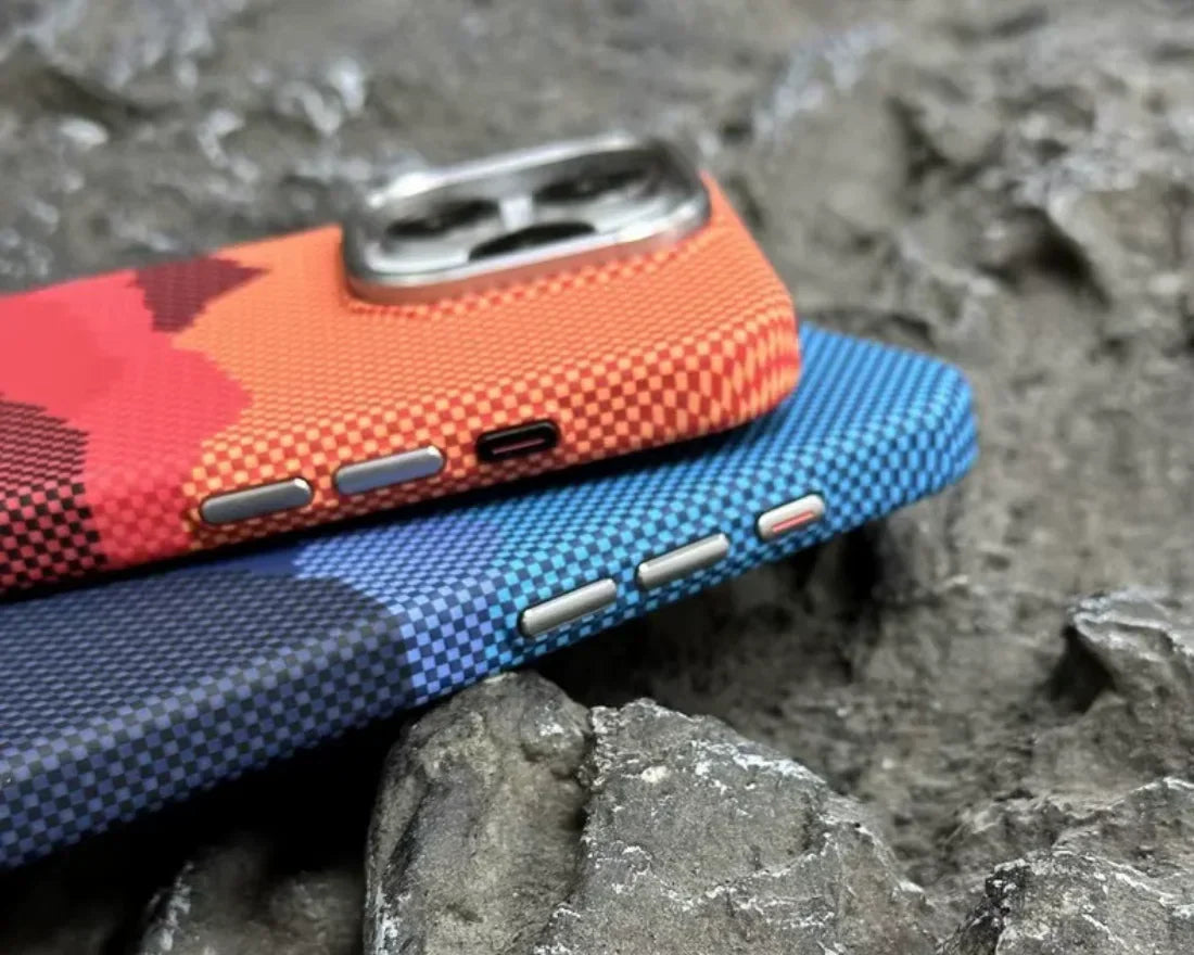 Knitted Pattern Carbon Fiber MagSafe iPhone Case Cover - Slim, Stylish & Protective