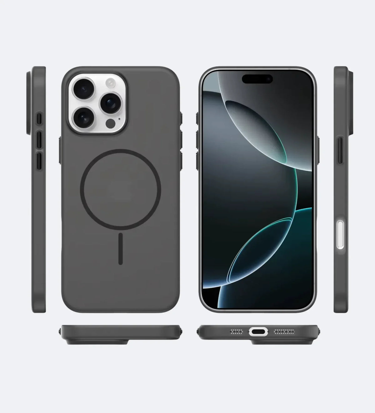 Frosted Ultra-Thin iPhone Case with MagSafe – Matte, 0.35 mm - Black