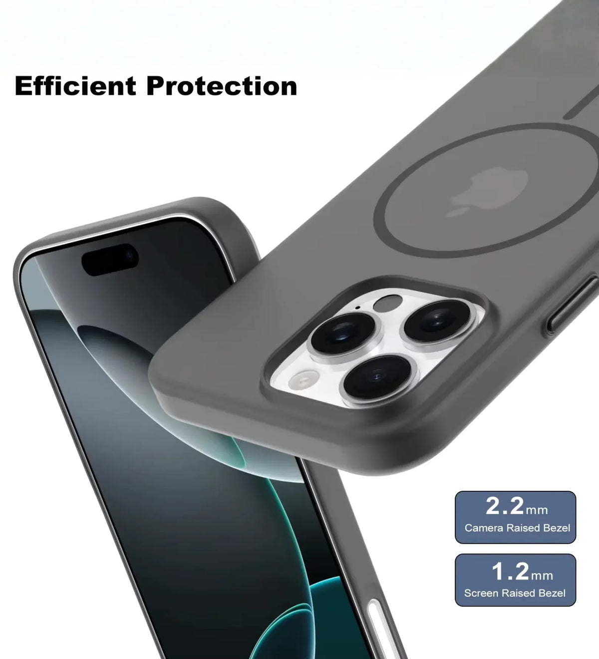 Frosted Ultra-Thin iPhone Case with MagSafe – Matte, 0.35 mm - Black
