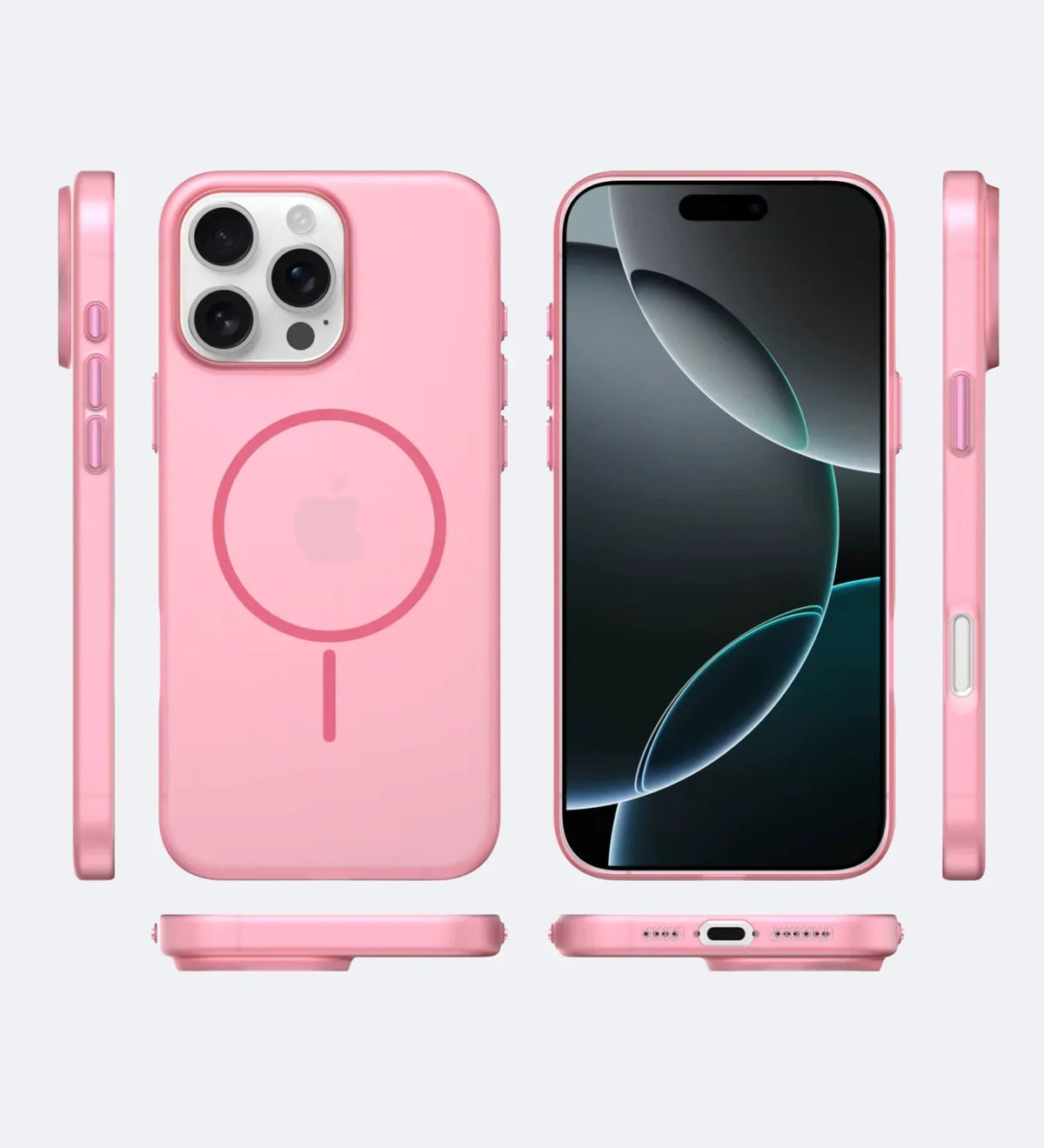 Frosted Ultra-Thin iPhone Case with MagSafe – Matte, 0.35 mm - Pink