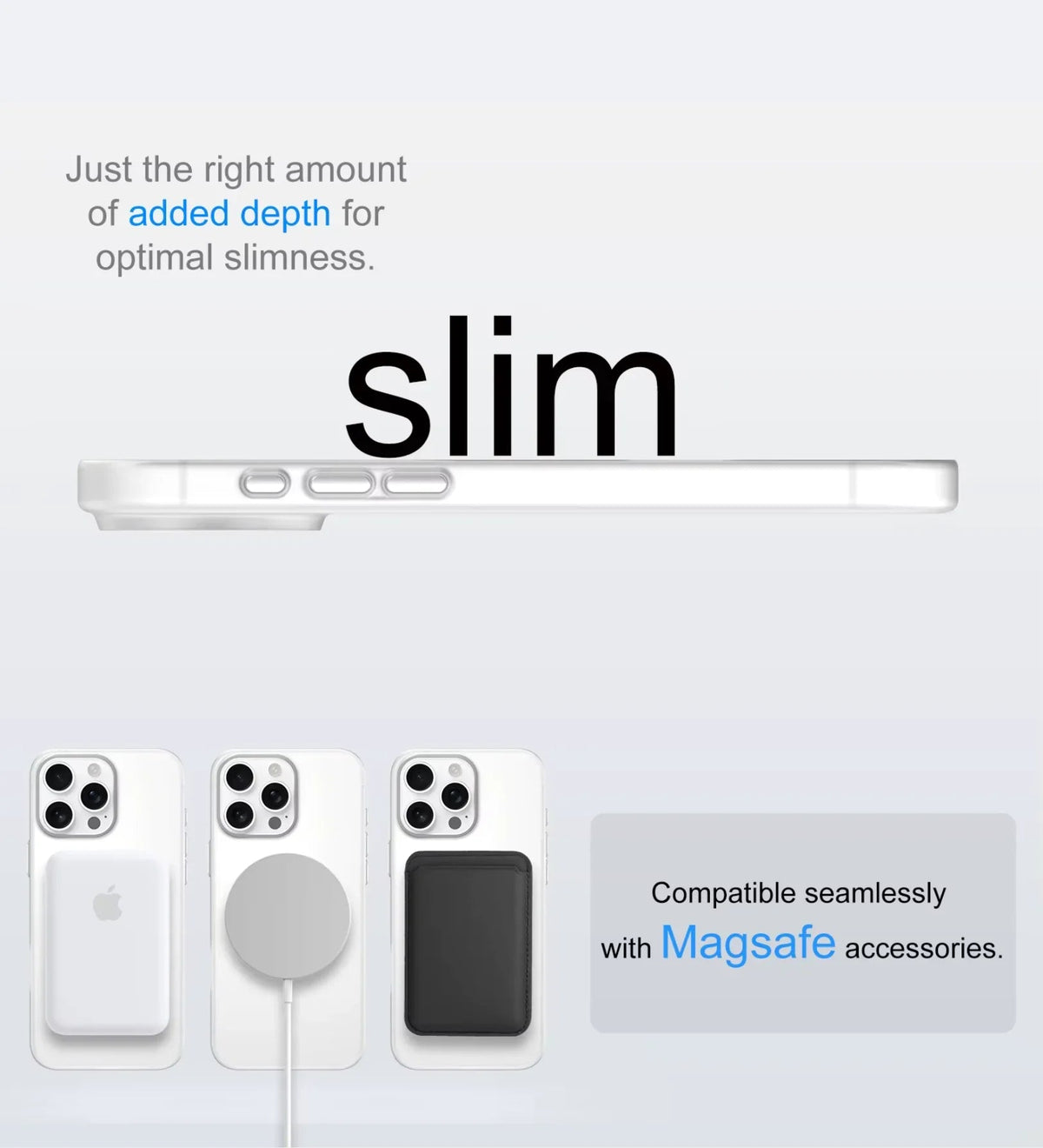 Frosted Ultra-Thin iPhone Case with MagSafe – Matte, 0.35 mm - White