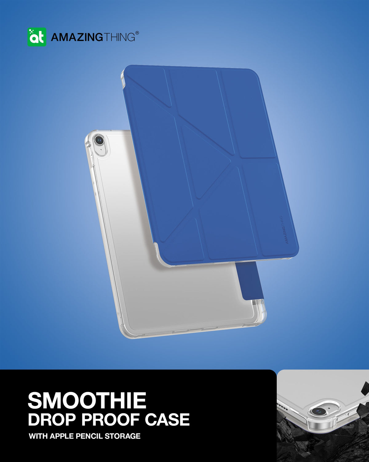 SMOOTHIE Drop Proof iPad Case with Apple Pencil Storage