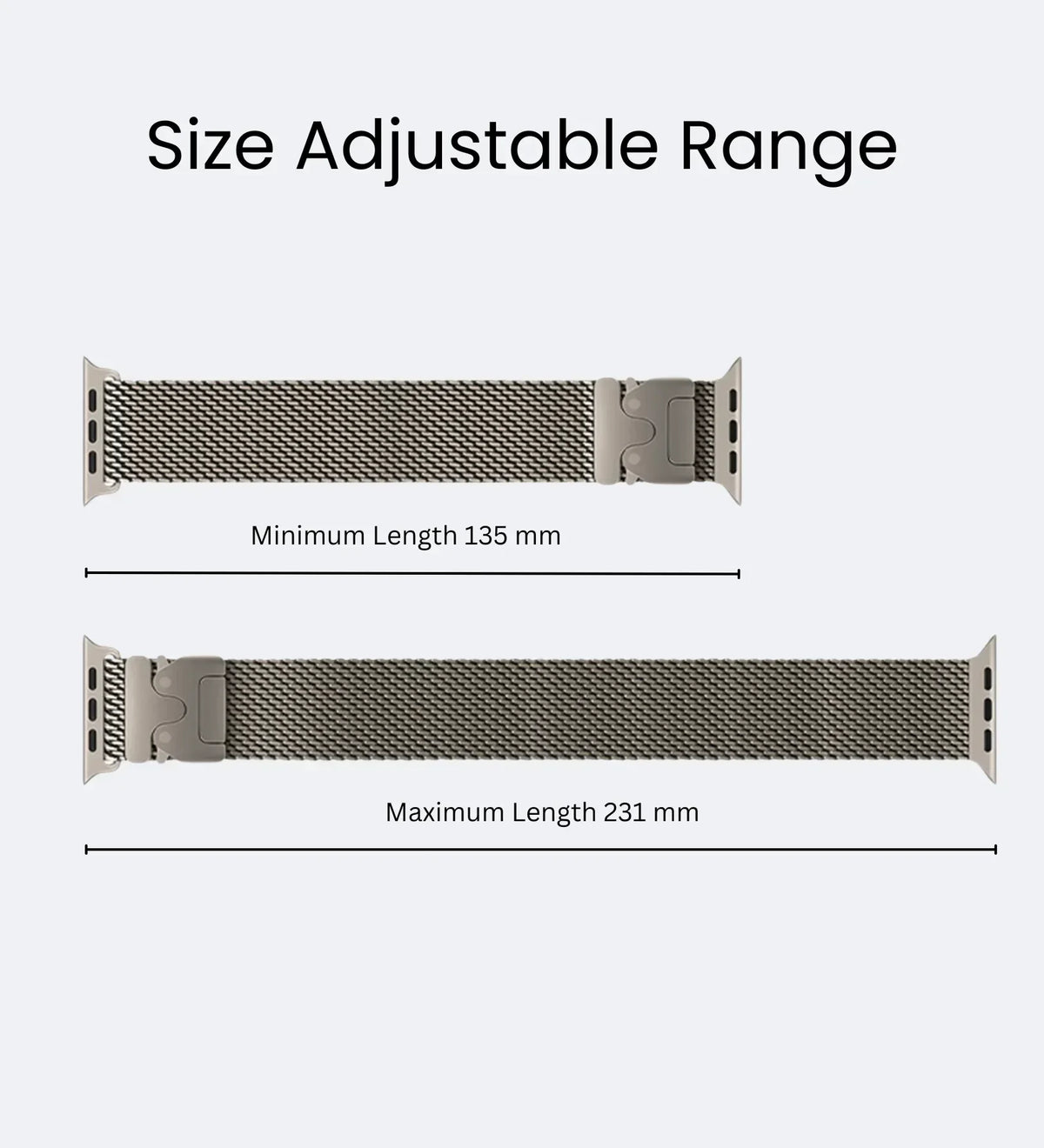 Stainless Steel Mesh Band - Compatible with Apple Watch - Desert Titanium