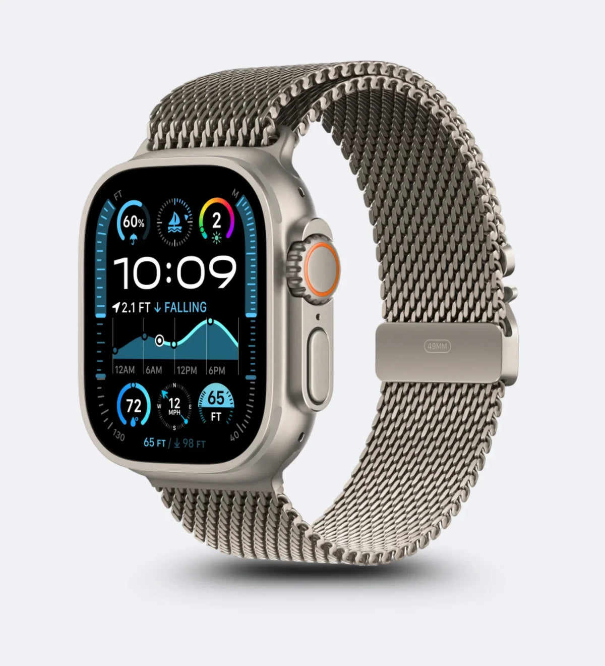 Stainless Steel Mesh Band - Compatible with Apple Watch - Desert Titanium