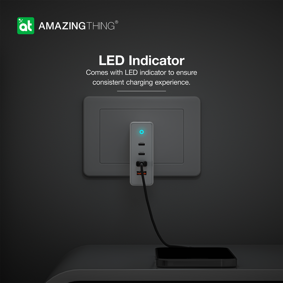 Thunder Pro GaN PD100W 2C2A Charger | US/UK/EU