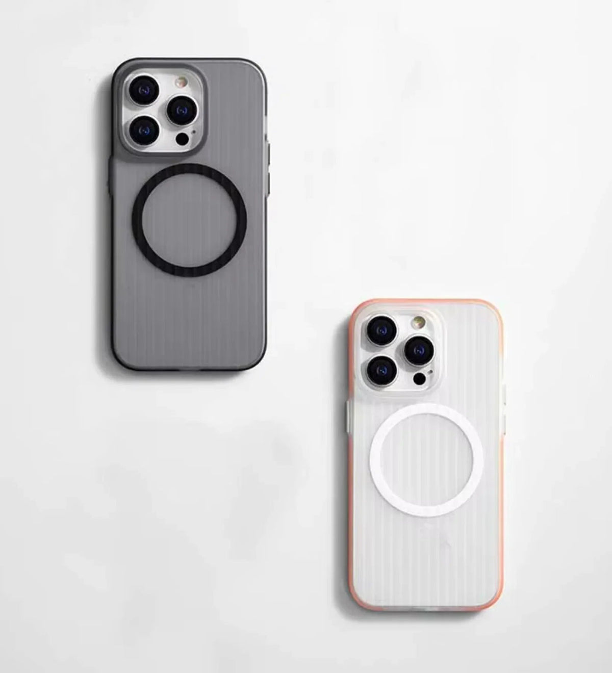 Corrugated Hybrid MagSafe Case Cover for iPhone - White