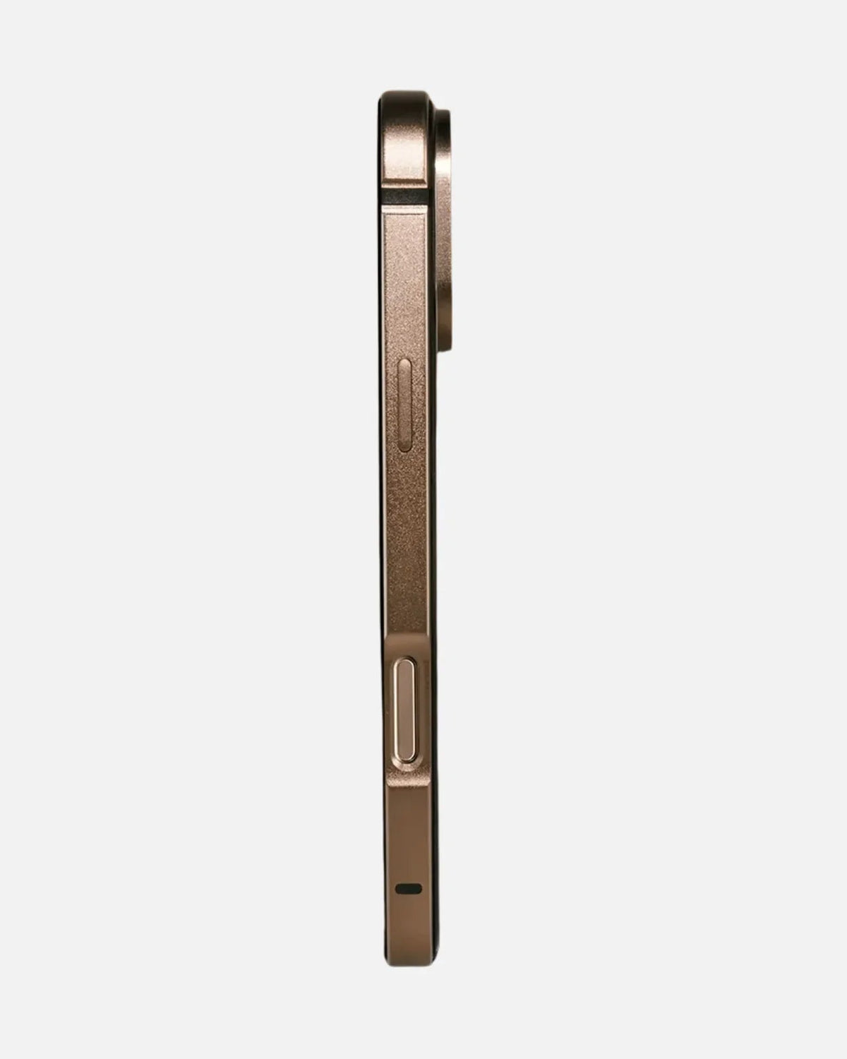 Aluminum Alloy Bezel MagSafe Case for iPhone 16 Pro / Pro Max – Transparent Back (Desert Titanium)