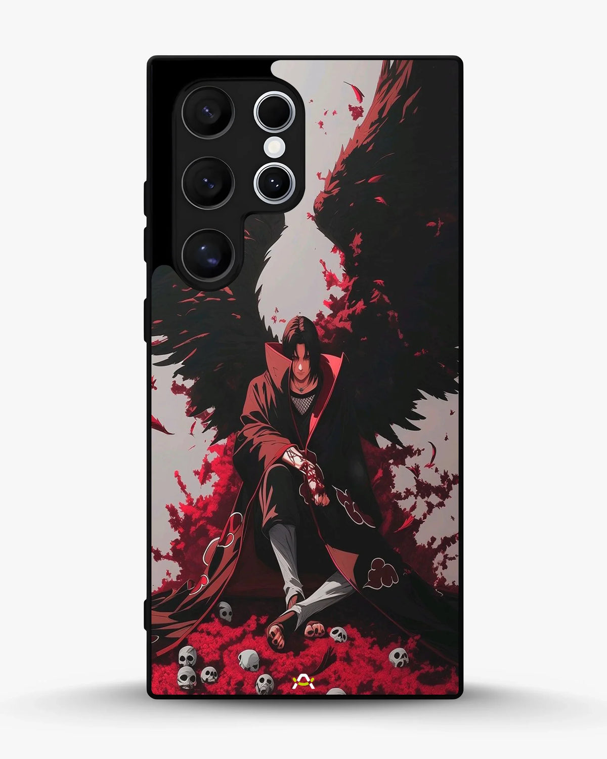 Anime Dark Warrior Phone Case - Dark Red & Black Print for iPhone, Samsung, Pixel, OnePlus & Vivo