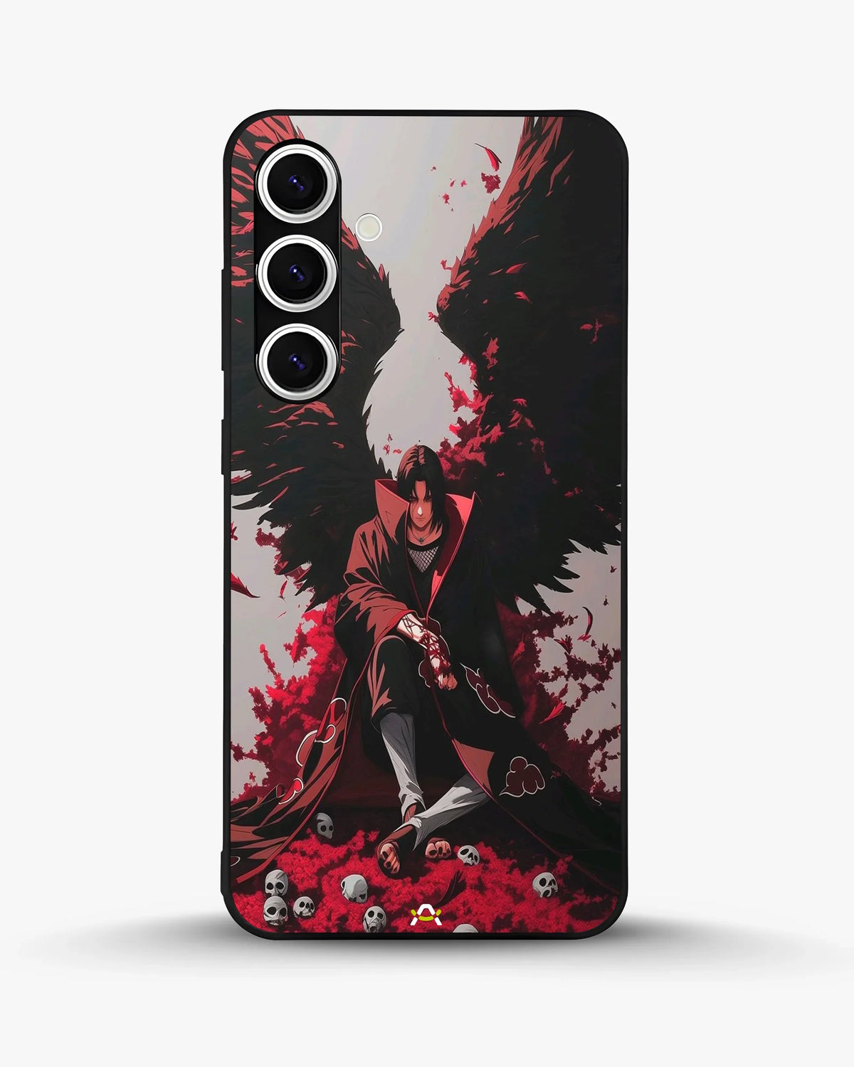 Anime Dark Warrior Phone Case - Dark Red & Black Print for iPhone, Samsung, Pixel, OnePlus & Vivo