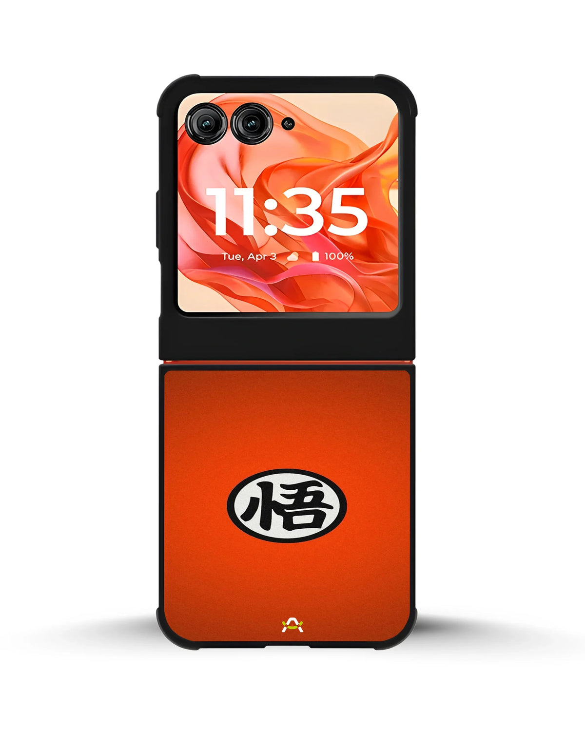 Anime Warrior Awakening Kanji Case - Glossy Orange Printed Cover for iPhone, Samsung, Pixel, OnePlus & Vivo