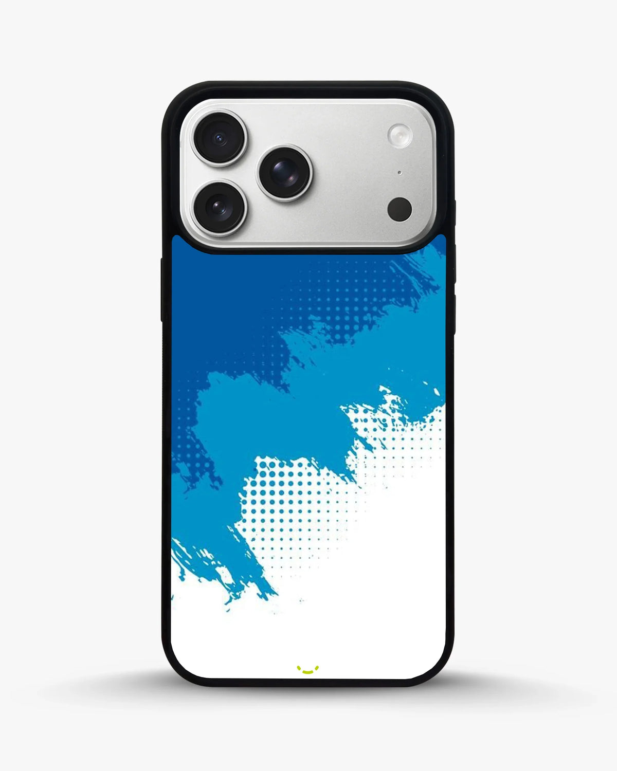 Blue Brush Strokes Phone Case - Abstract Paint & Halftone Print for iPhone, Samsung, Pixel, OnePlus & Vivo