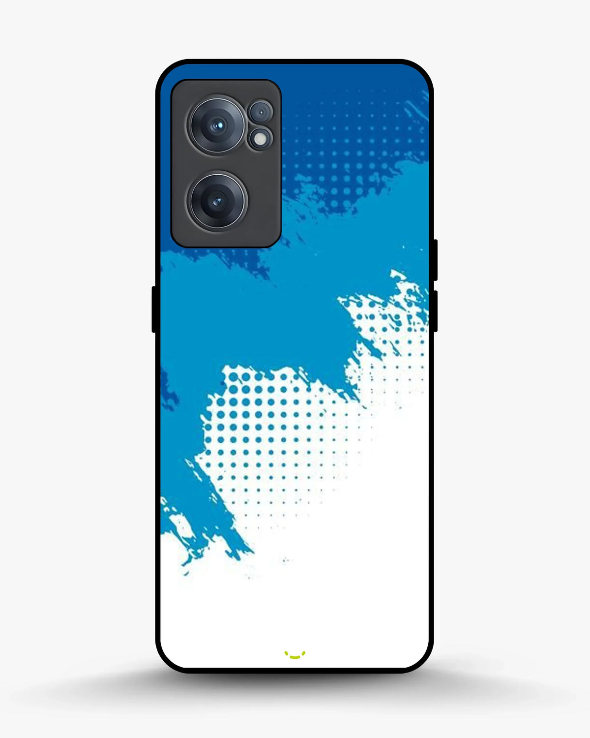 Blue Brush Strokes Phone Case - Abstract Paint & Halftone Print for iPhone, Samsung, Pixel, OnePlus & Vivo