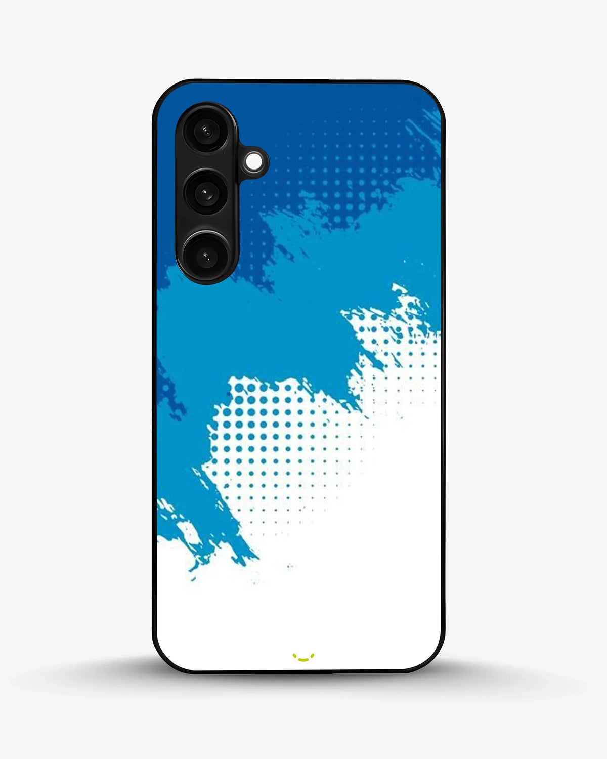 Blue Brush Strokes Phone Case - Abstract Paint & Halftone Print for iPhone, Samsung, Pixel, OnePlus & Vivo