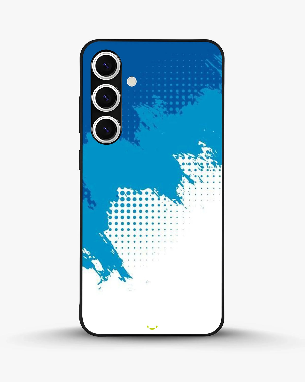 Blue Brush Strokes Phone Case - Abstract Paint & Halftone Print for iPhone, Samsung, Pixel, OnePlus & Vivo