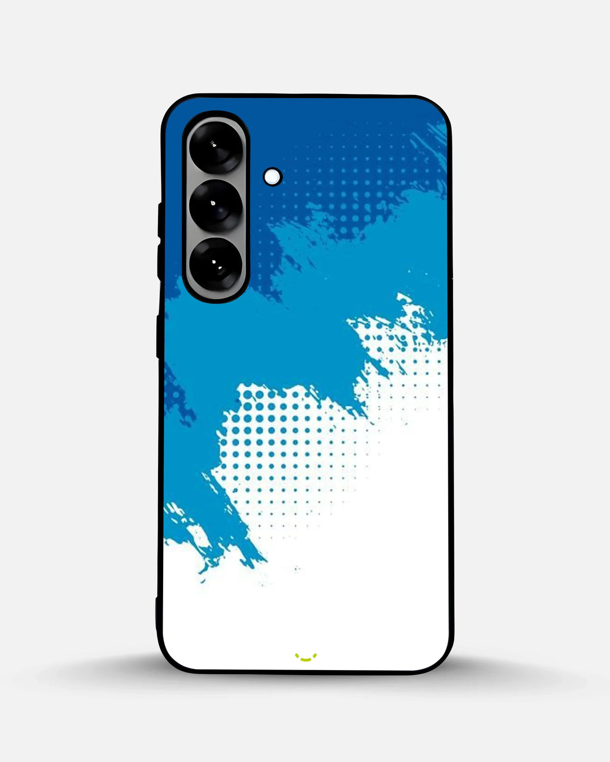 Blue Brush Strokes Phone Case - Abstract Paint & Halftone Print for iPhone, Samsung, Pixel, OnePlus & Vivo