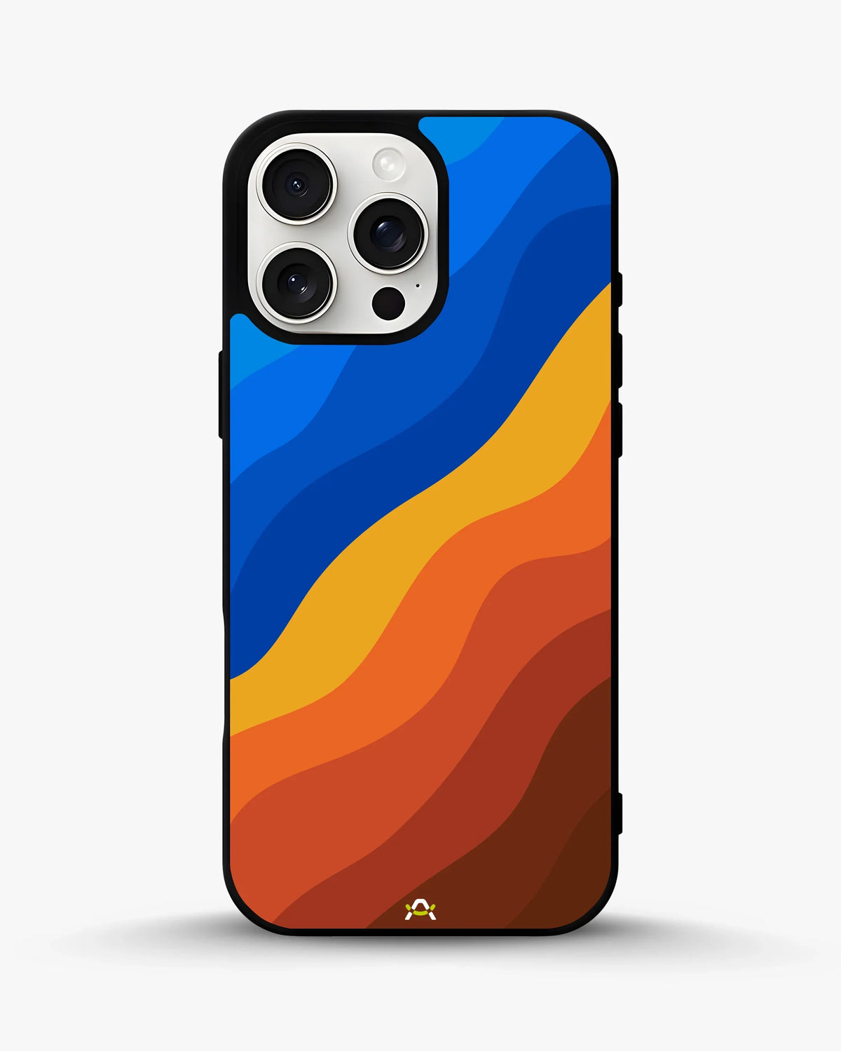 Blue & Orange Wave Pattern Phone Case - Abstract Cover for iPhone, Samsung, Pixel, OnePlus & Vivo