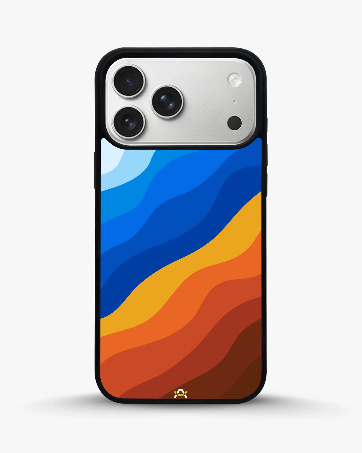 Blue & Orange Wave Pattern Phone Case - Abstract Cover for iPhone, Samsung, Pixel, OnePlus & Vivo