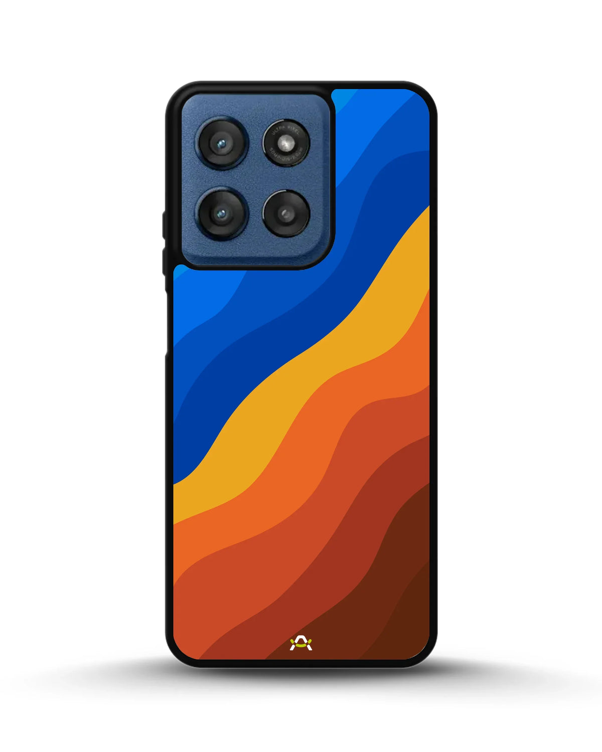 Blue & Orange Wave Pattern Phone Case - Abstract Cover for iPhone, Samsung, Pixel, OnePlus & Vivo