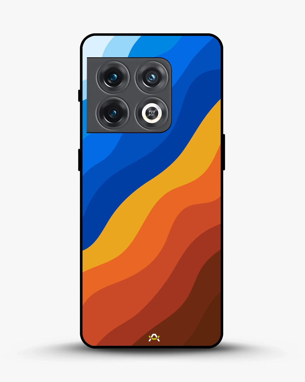 Blue & Orange Wave Pattern Phone Case - Abstract Cover for iPhone, Samsung, Pixel, OnePlus & Vivo