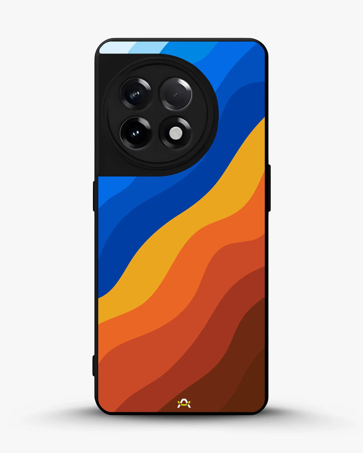 Blue & Orange Wave Pattern Phone Case - Abstract Cover for iPhone, Samsung, Pixel, OnePlus & Vivo