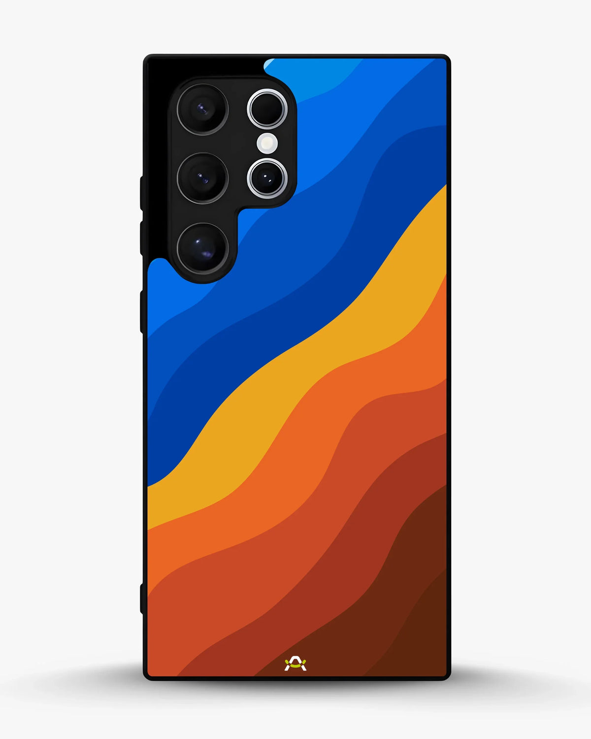 Blue & Orange Wave Pattern Phone Case - Abstract Cover for iPhone, Samsung, Pixel, OnePlus & Vivo
