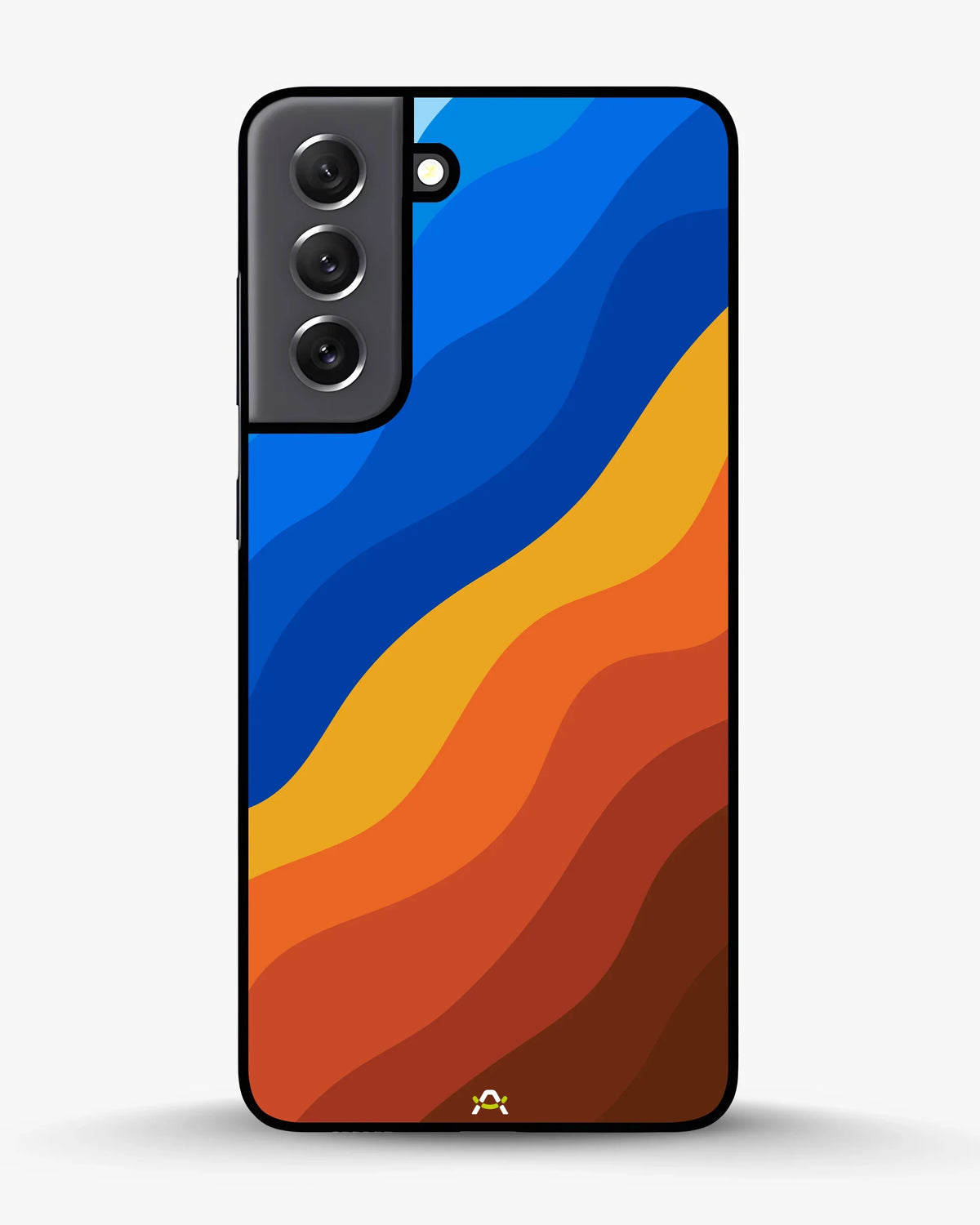 Blue & Orange Wave Pattern Phone Case - Abstract Cover for iPhone, Samsung, Pixel, OnePlus & Vivo
