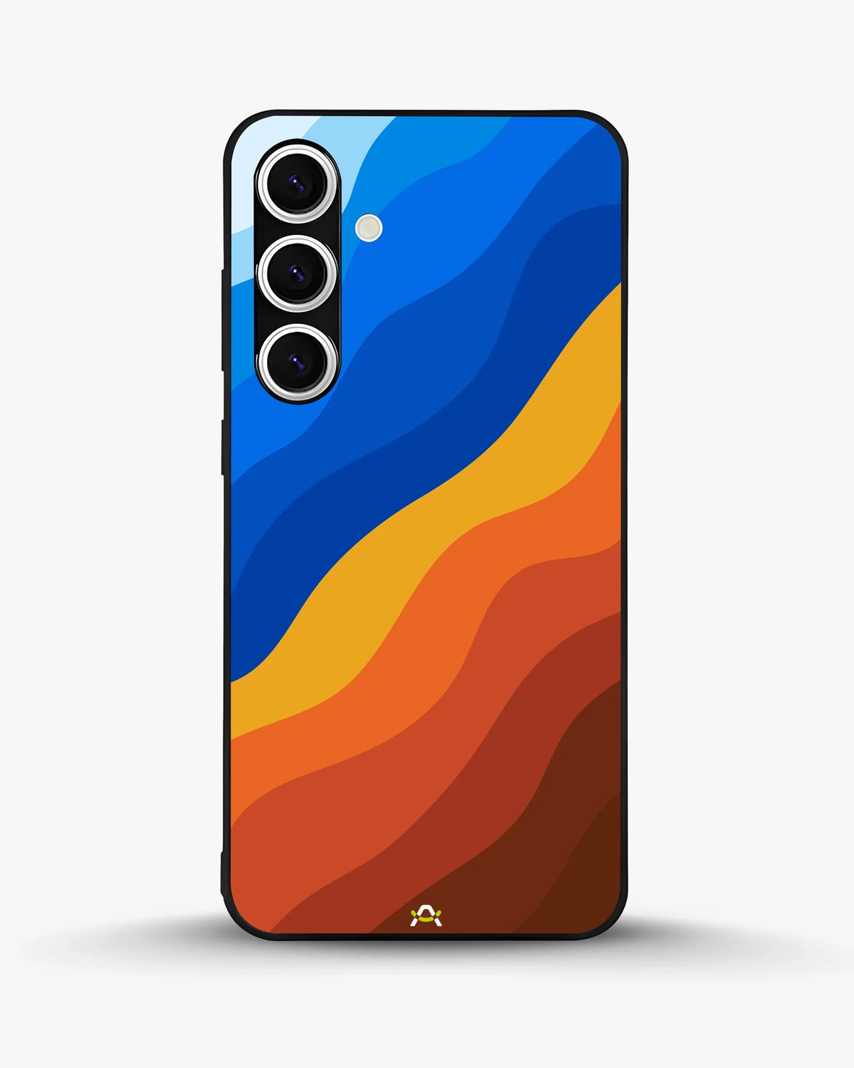 Blue & Orange Wave Pattern Phone Case - Abstract Cover for iPhone, Samsung, Pixel, OnePlus & Vivo