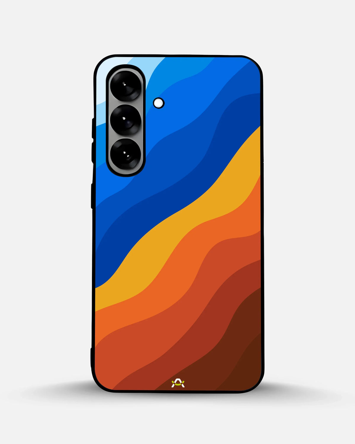 Blue & Orange Wave Pattern Phone Case - Abstract Cover for iPhone, Samsung, Pixel, OnePlus & Vivo