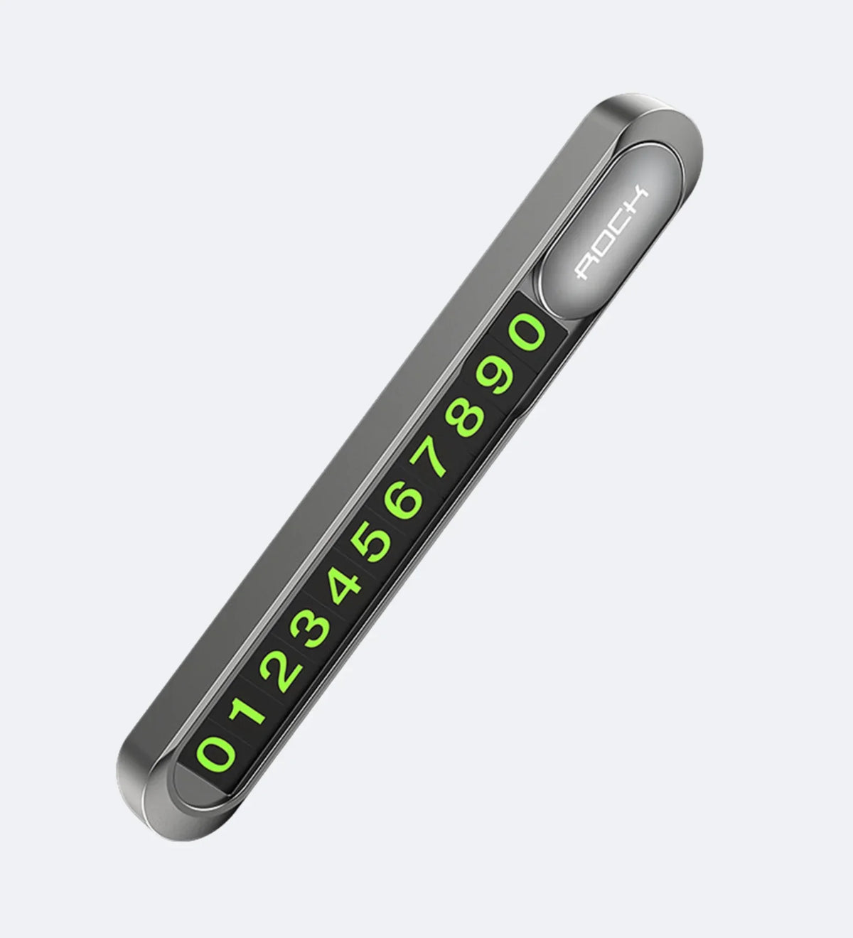Magnetic Slide-to-Hide Temporary Parking Phone Number Plate (Metal)