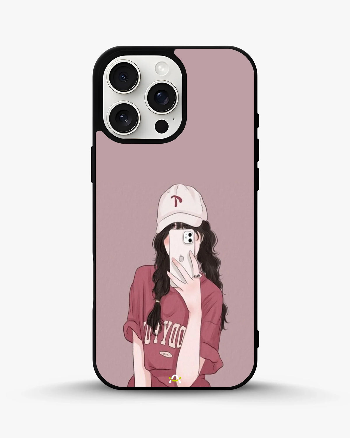 Burgundy Hair Girl Phone Case - Artistic Portrait Print for iPhone, Samsung, Pixel, OnePlus & Vivo