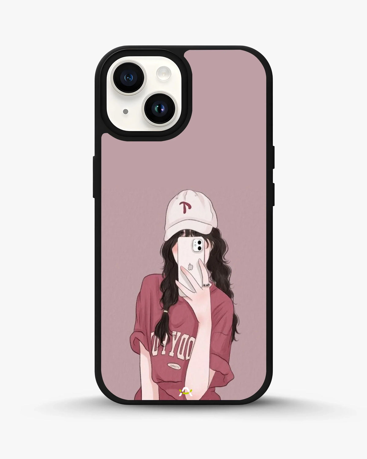 Burgundy Hair Girl Phone Case - Artistic Portrait Print for iPhone, Samsung, Pixel, OnePlus & Vivo