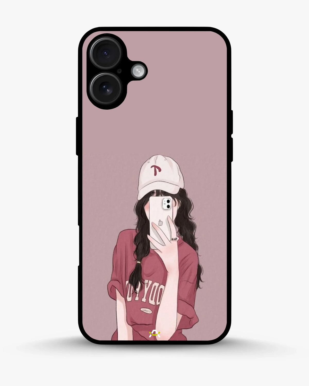 Burgundy Hair Girl Phone Case - Artistic Portrait Print for iPhone, Samsung, Pixel, OnePlus & Vivo