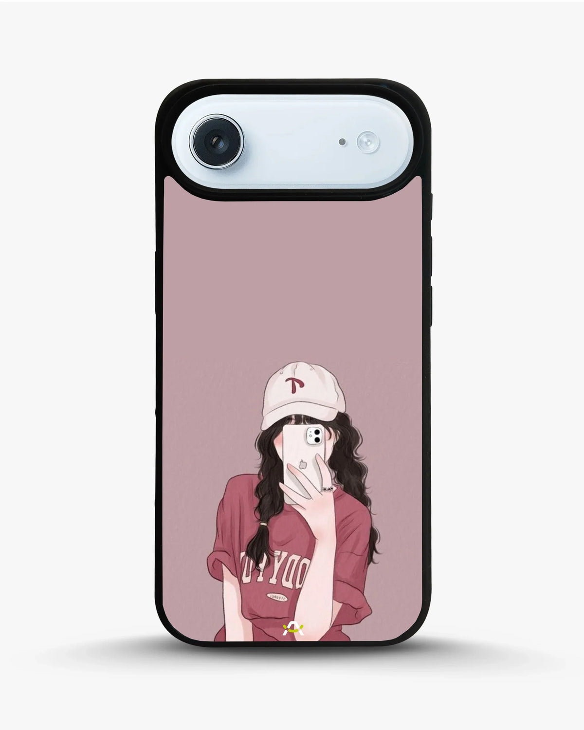 Burgundy Hair Girl Phone Case - Artistic Portrait Print for iPhone, Samsung, Pixel, OnePlus & Vivo
