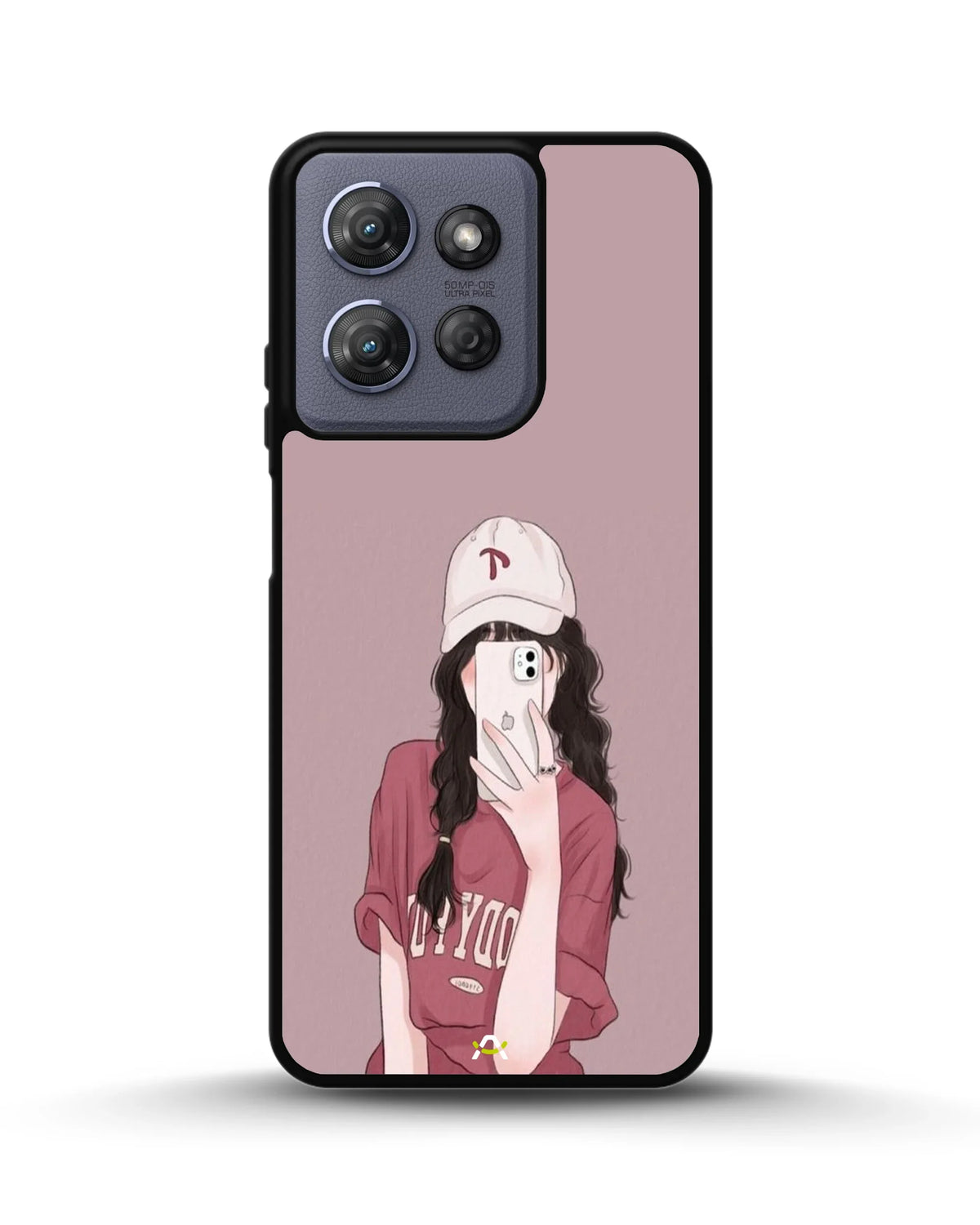 Burgundy Hair Girl Phone Case - Artistic Portrait Print for iPhone, Samsung, Pixel, OnePlus & Vivo