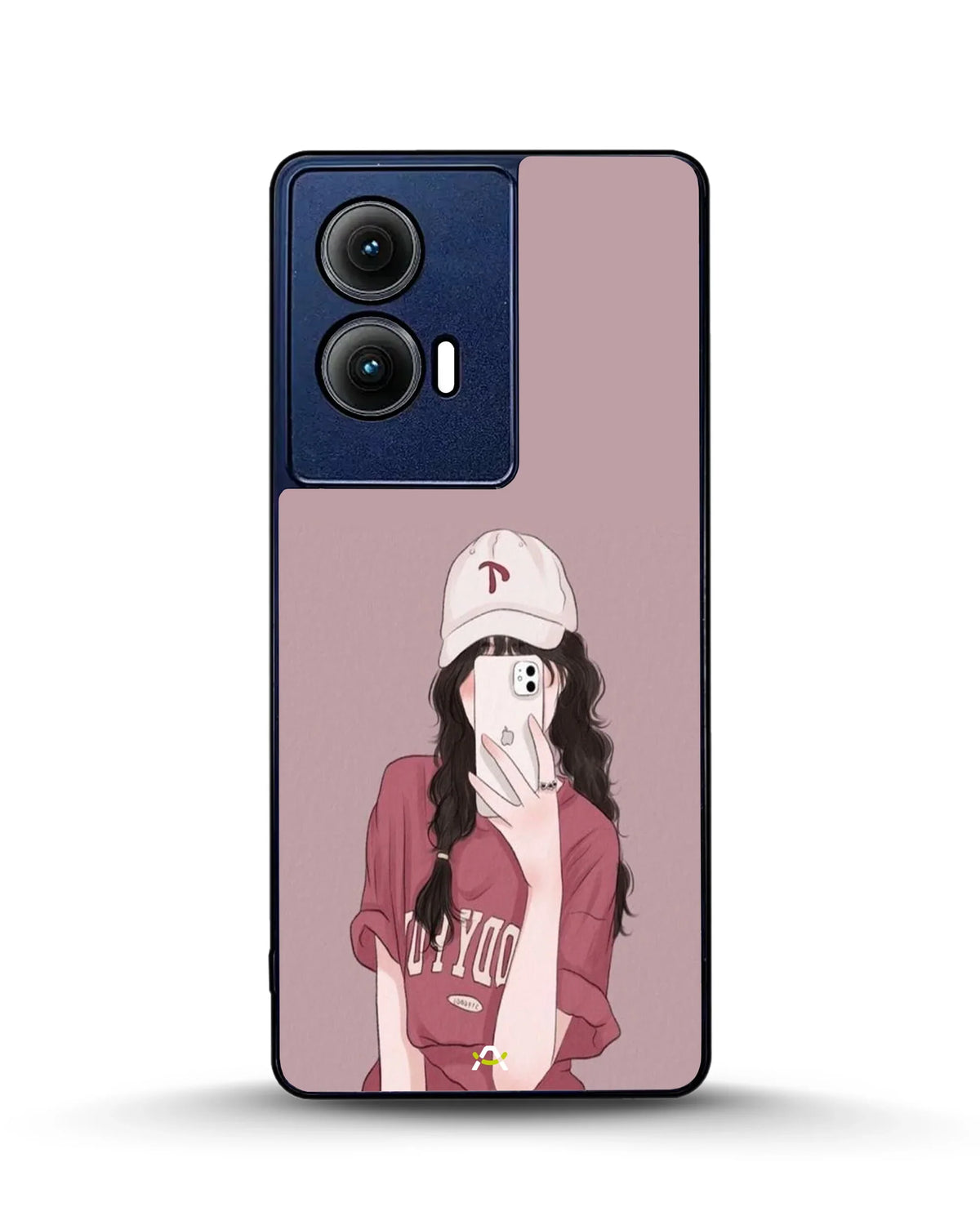 Burgundy Hair Girl Phone Case - Artistic Portrait Print for iPhone, Samsung, Pixel, OnePlus & Vivo