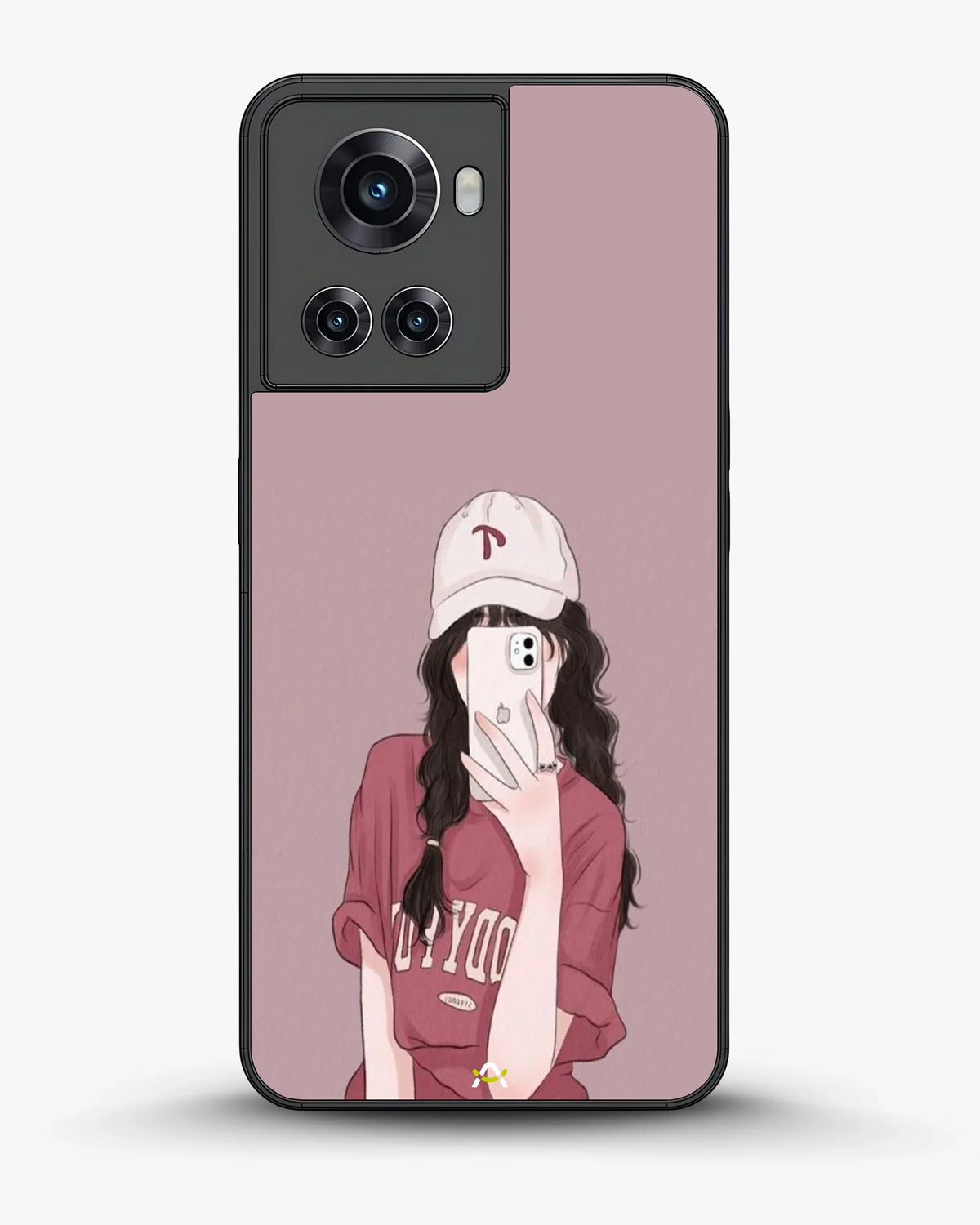 Burgundy Hair Girl Phone Case - Artistic Portrait Print for iPhone, Samsung, Pixel, OnePlus & Vivo