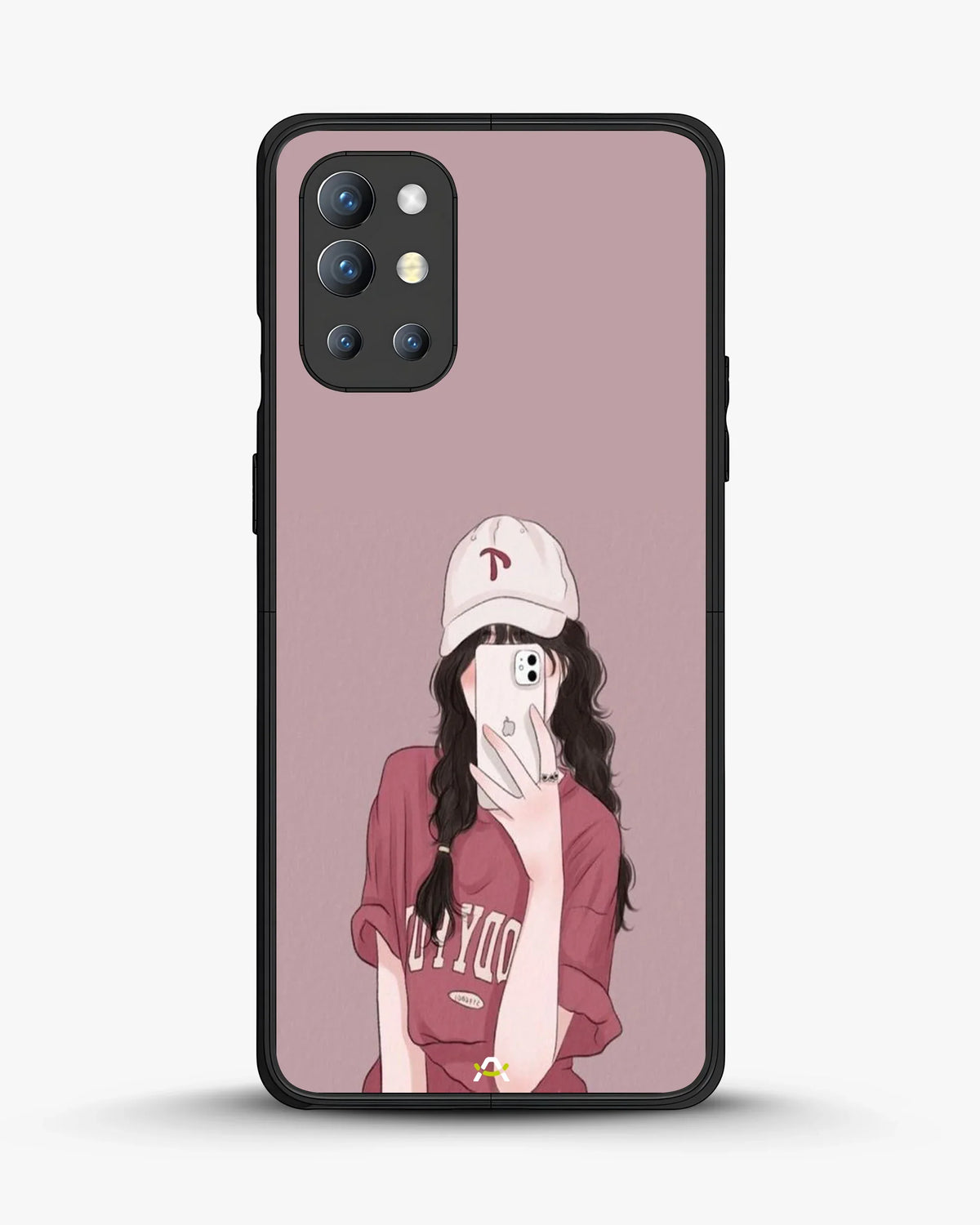 Burgundy Hair Girl Phone Case - Artistic Portrait Print for iPhone, Samsung, Pixel, OnePlus & Vivo