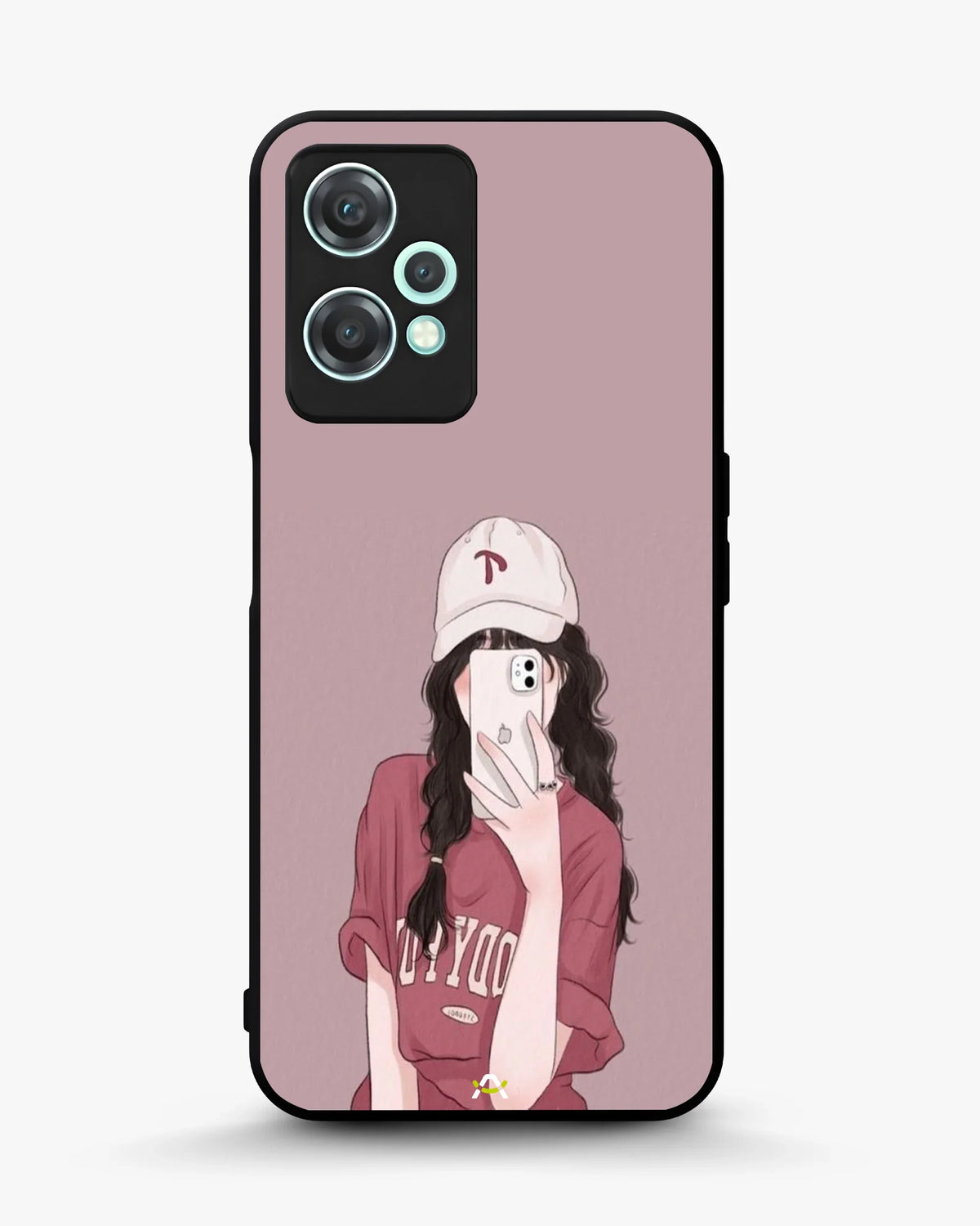 Burgundy Hair Girl Phone Case - Artistic Portrait Print for iPhone, Samsung, Pixel, OnePlus & Vivo