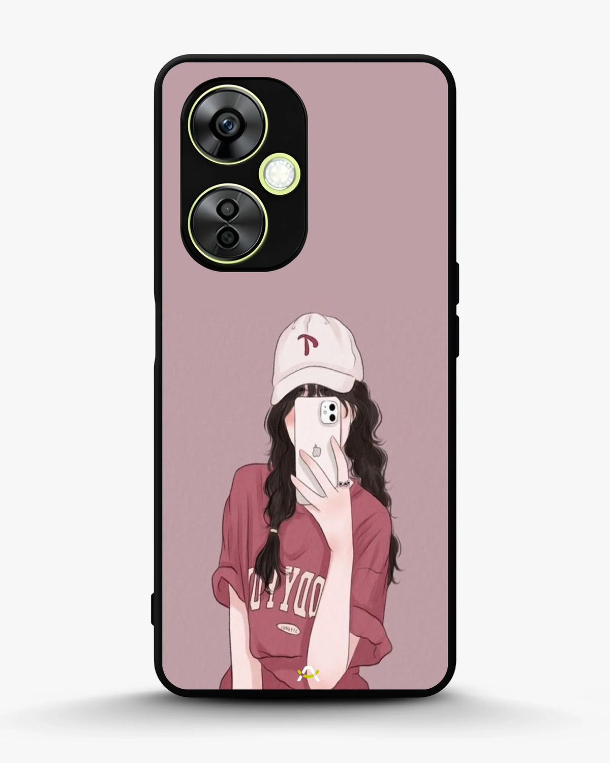 Burgundy Hair Girl Phone Case - Artistic Portrait Print for iPhone, Samsung, Pixel, OnePlus & Vivo