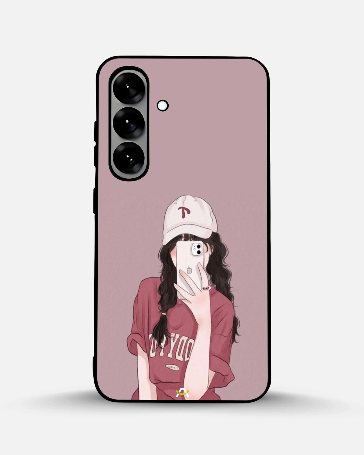 Burgundy Hair Girl Phone Case - Artistic Portrait Print for iPhone, Samsung, Pixel, OnePlus & Vivo