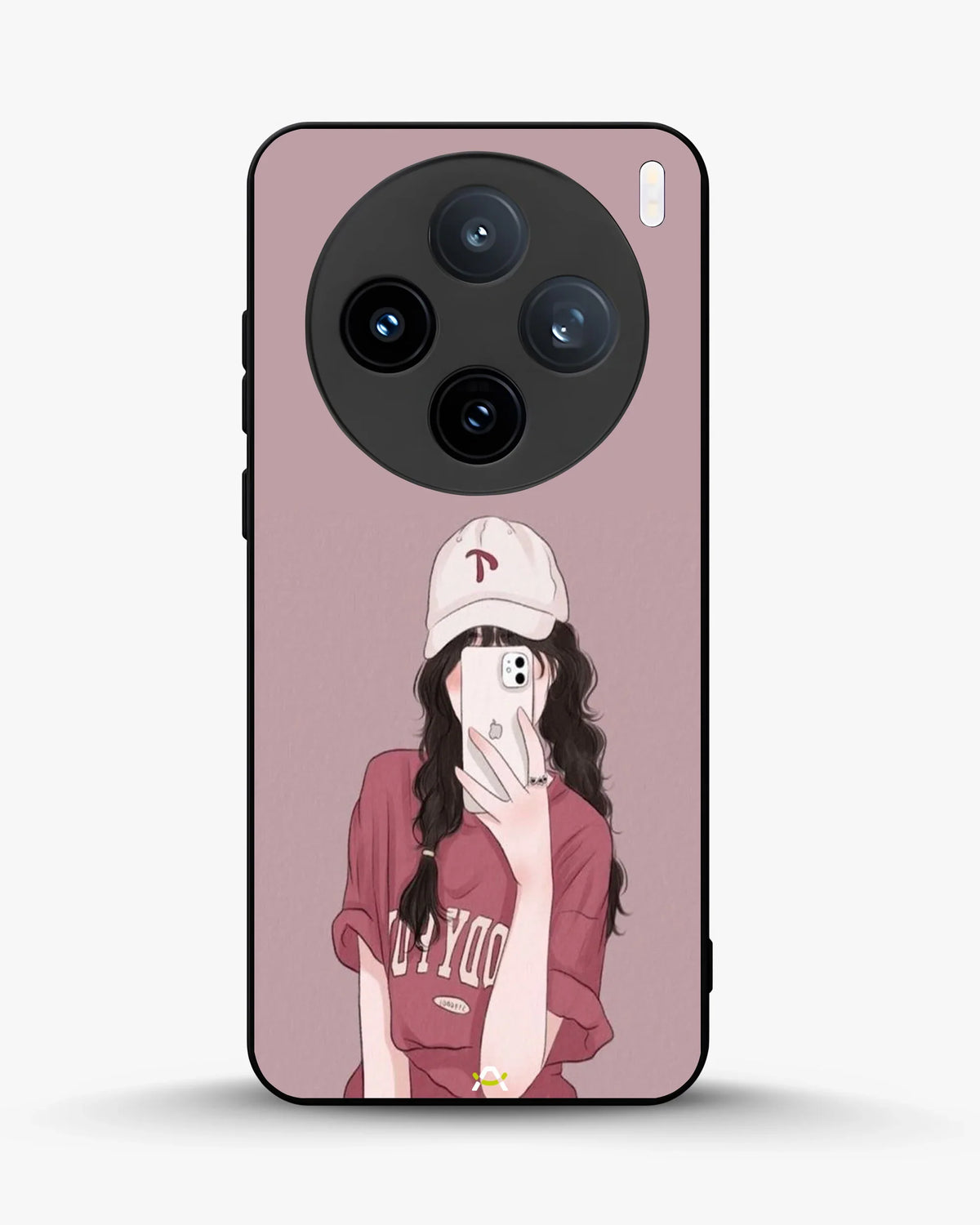 Burgundy Hair Girl Phone Case - Artistic Portrait Print for iPhone, Samsung, Pixel, OnePlus & Vivo