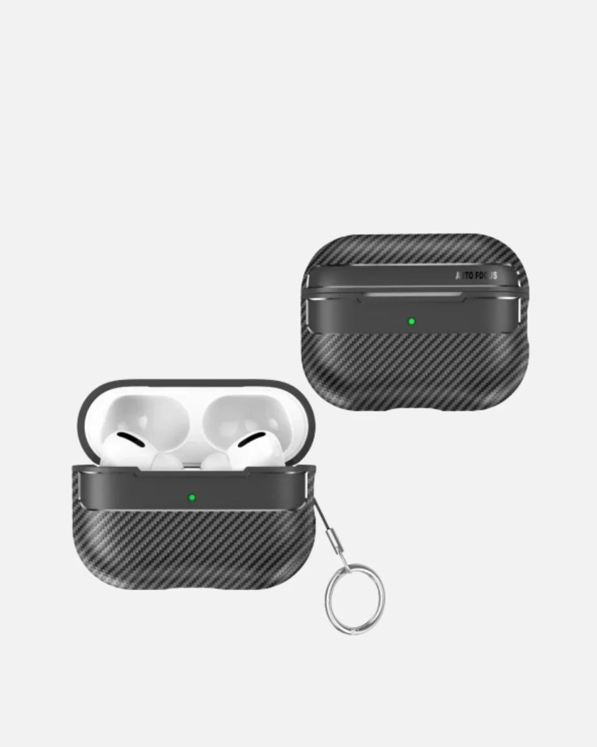 Carbon Fiber AirPods Pro 2 & Pro Case with Keychain | Shockproof TPU Cover for Rugged Protection