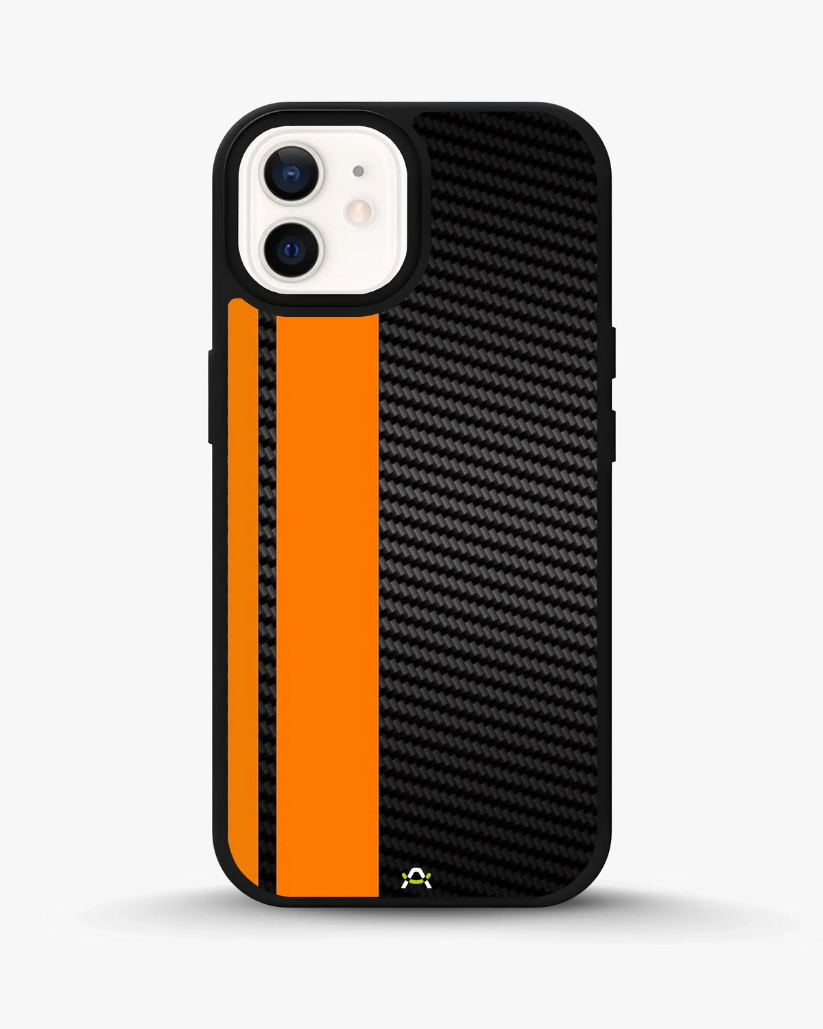 Carbon Weave Print Phone Case - Orange & Black Textured Pattern for iPhone, Samsung, Pixel, OnePlus & Vivo