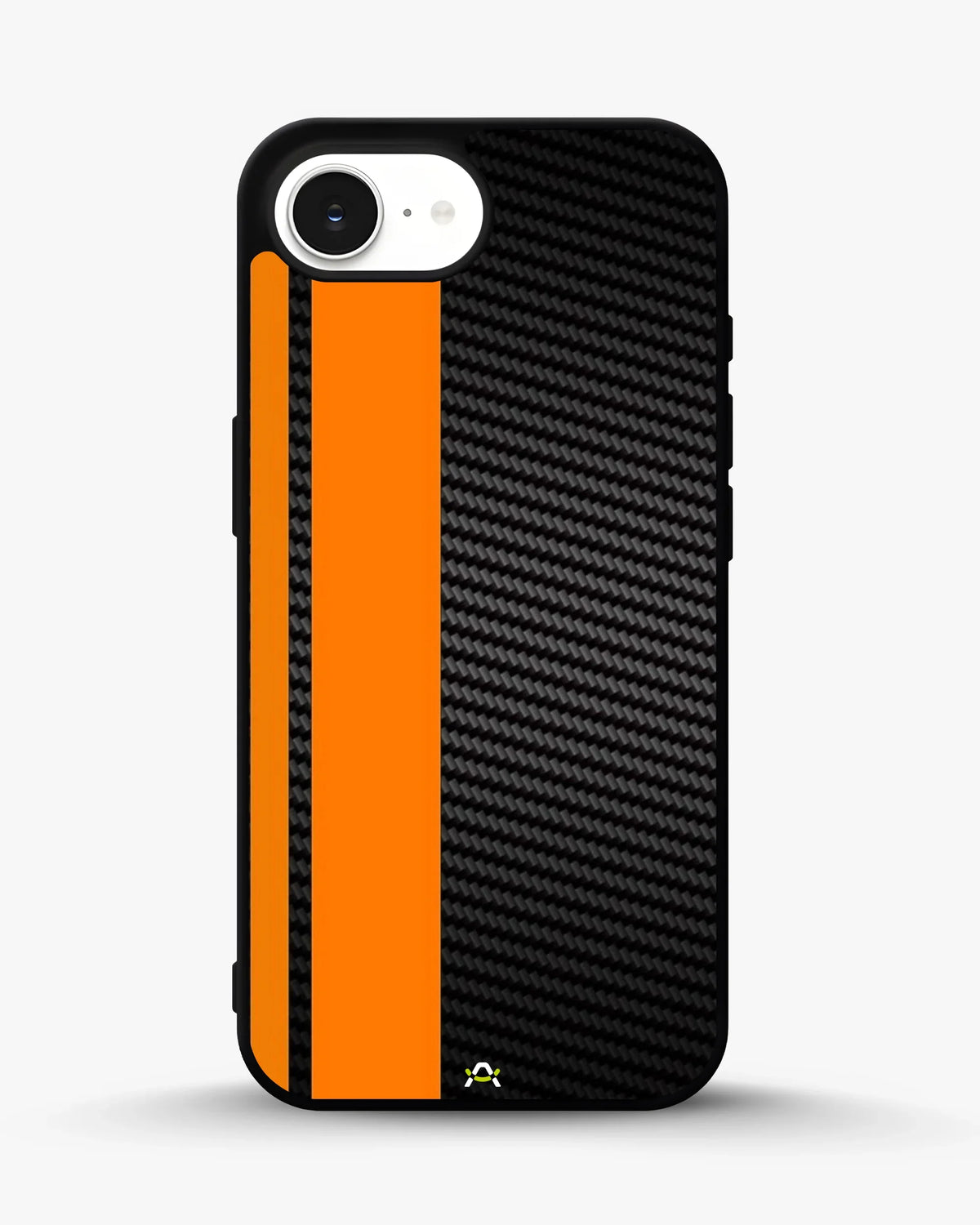 Carbon Weave Print Phone Case - Orange & Black Textured Pattern for iPhone, Samsung, Pixel, OnePlus & Vivo