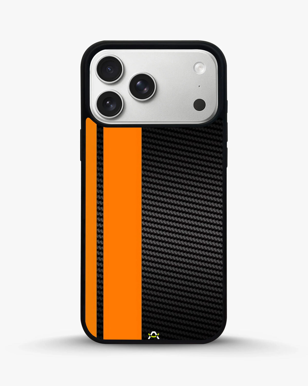 Carbon Weave Print Phone Case - Orange & Black Textured Pattern for iPhone, Samsung, Pixel, OnePlus & Vivo