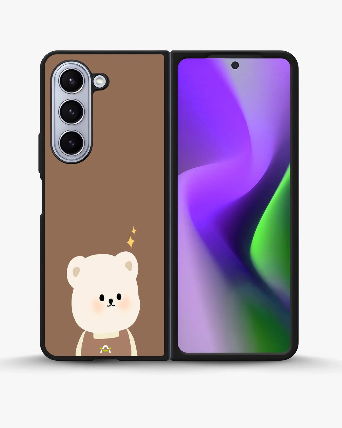 Cartoon Bear Phone Case - Cute Brown Bear Print for iPhone, Samsung, Pixel, OnePlus & Vivo