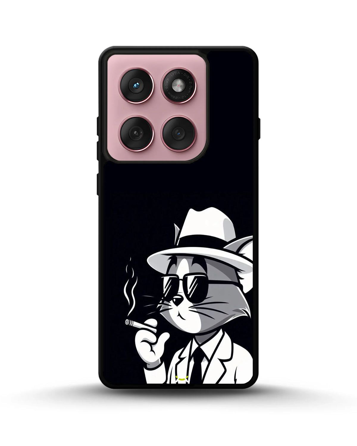 Cat Detective Phone Case - Monochrome Art Print for iPhone, Samsung, Pixel, OnePlus & Vivo