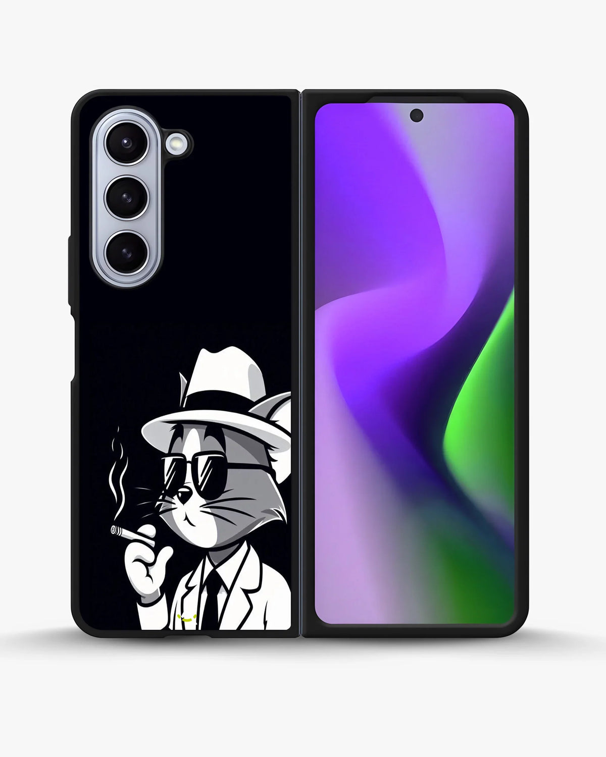 Cat Detective Phone Case - Monochrome Art Print for iPhone, Samsung, Pixel, OnePlus & Vivo